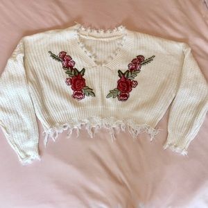 H&M Cropped Fashion Sweater